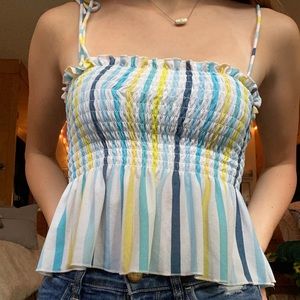 Wild Fable smocked cropped tank top